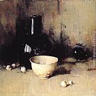 Still Life with Self Portrait Reflection by Emil Carlsen